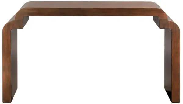 Daisy Modern Classic Dark Brown Wood Rectangular Console Table