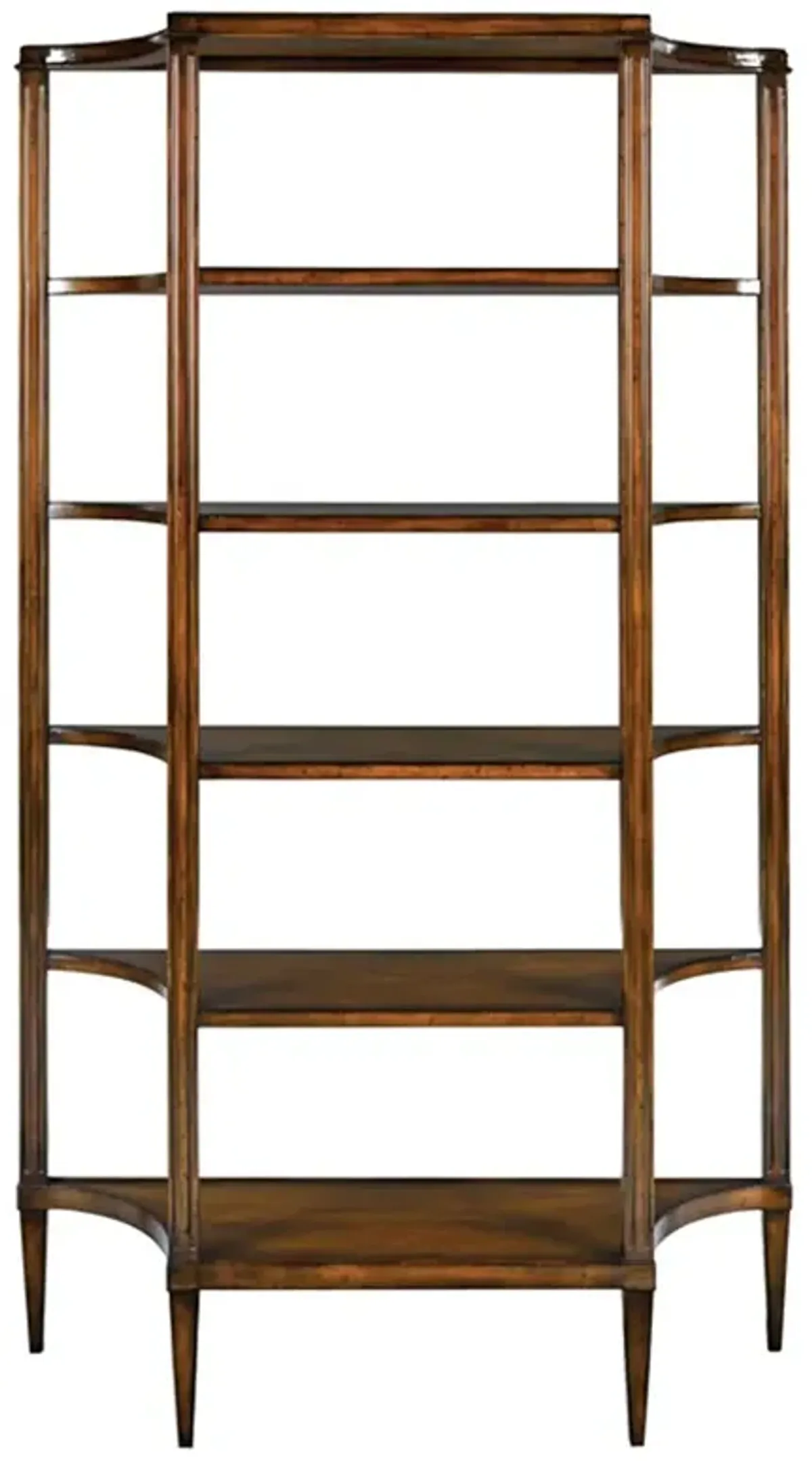 Francesca Updated Traditional Brown Wood Etagere