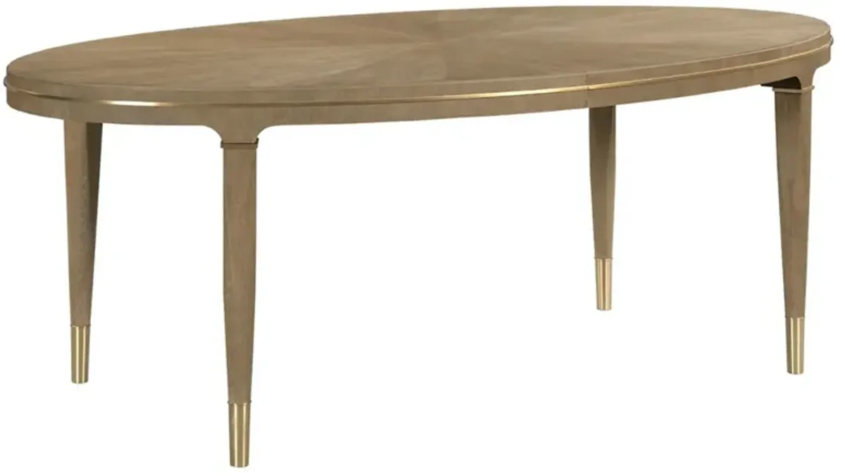 Lynn Modern Classic Brown Wood Oval Extendable Dining Table - 78-118"