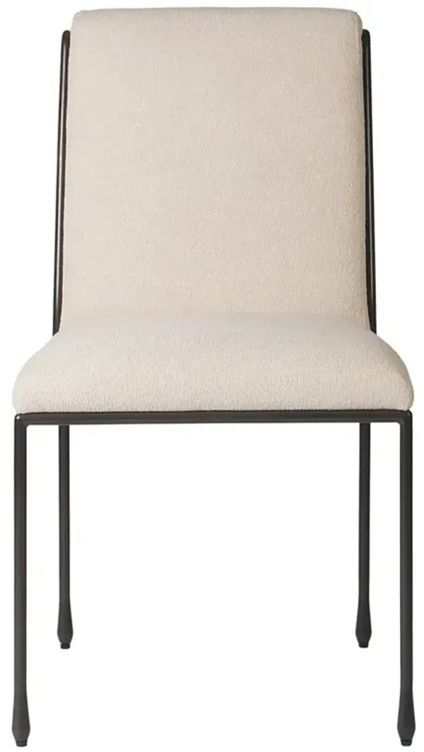 Darby Modern Classic White Performance Iron Dining Chair