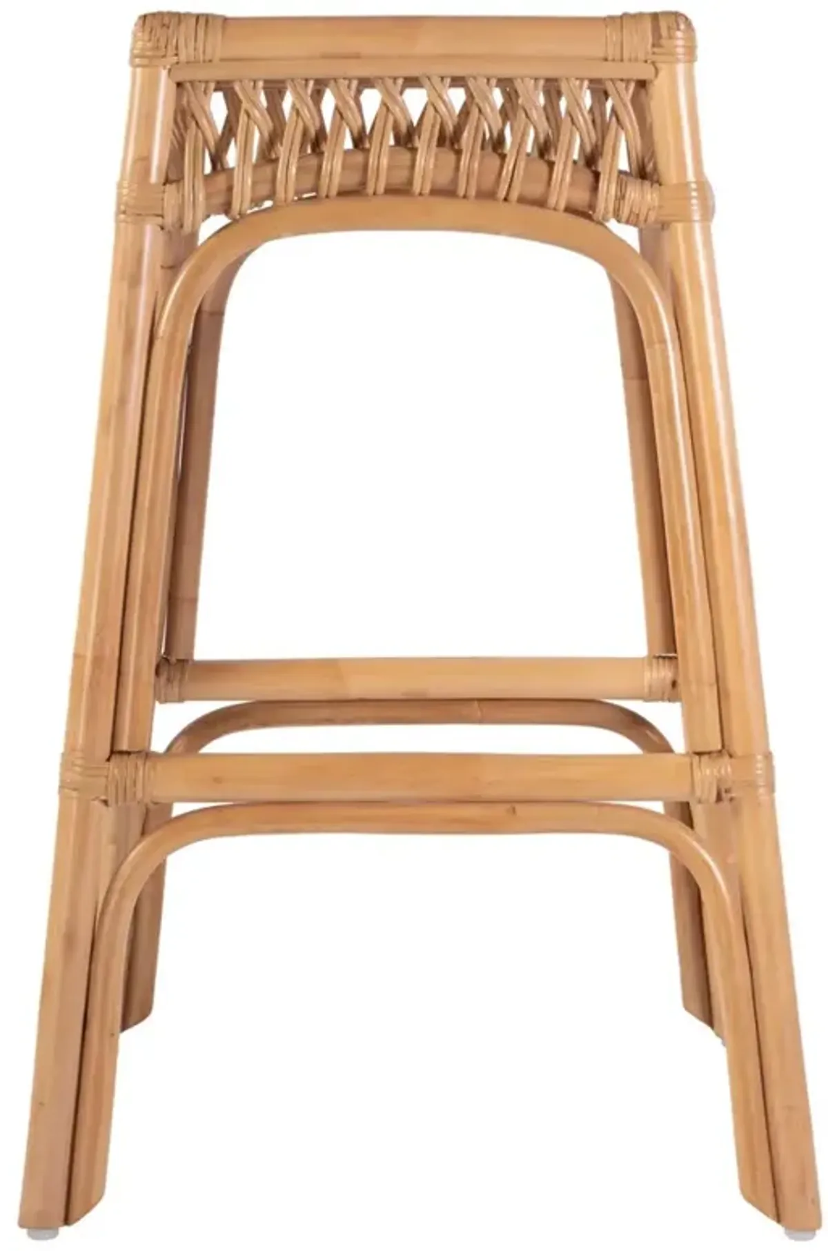 Cayden Coastal Beach Natural Rattan Bar Stool