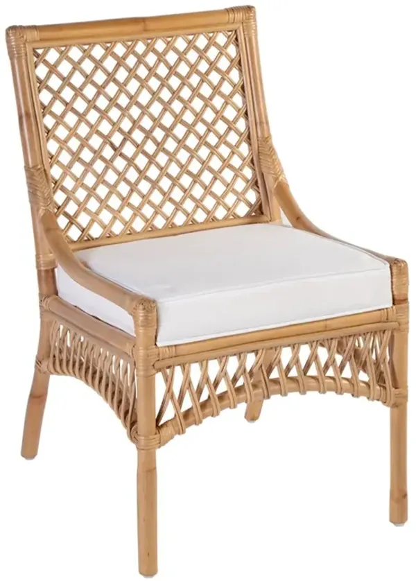 Cayden Coastal Beach Natural Rattan Dining Chair