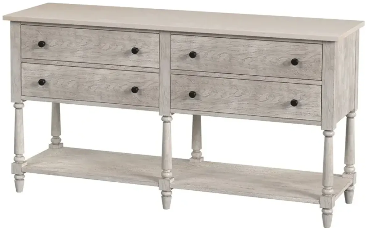 Florentine French Country Cream Marble Grey Wood Sideboard