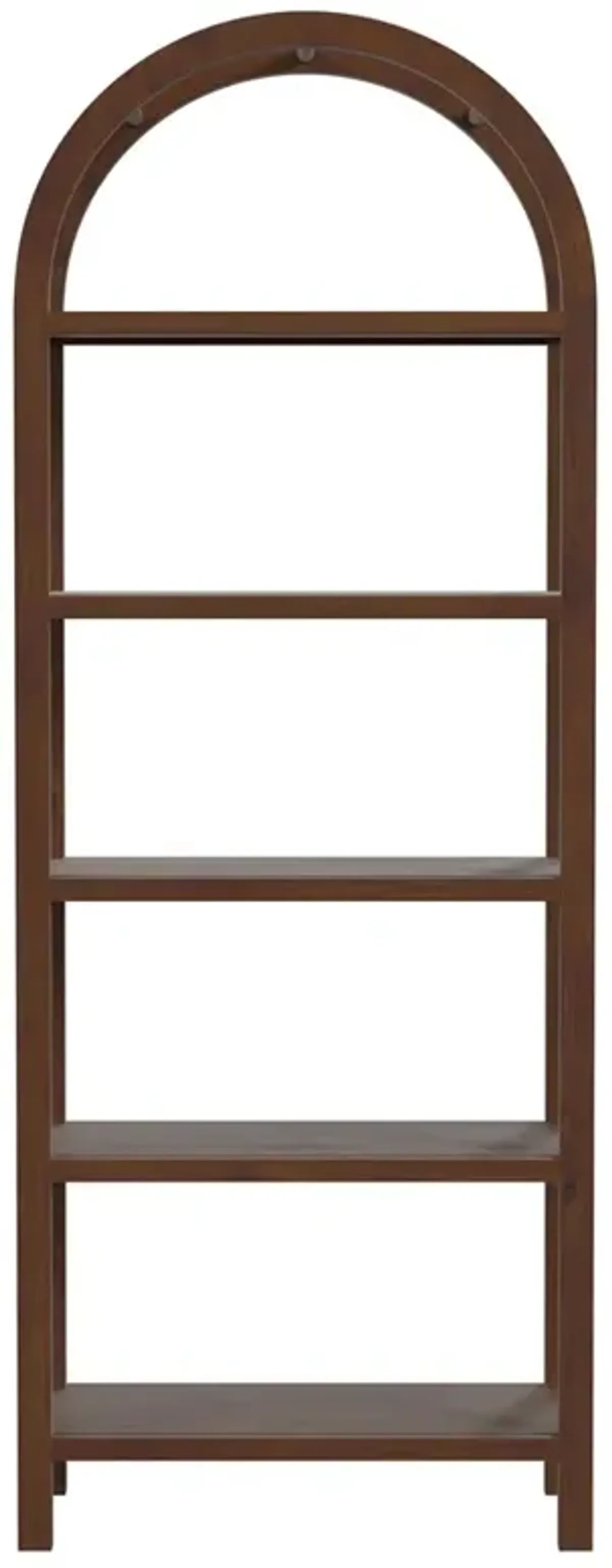 Elyse Modern Classic Brown Wood Arched Etagere