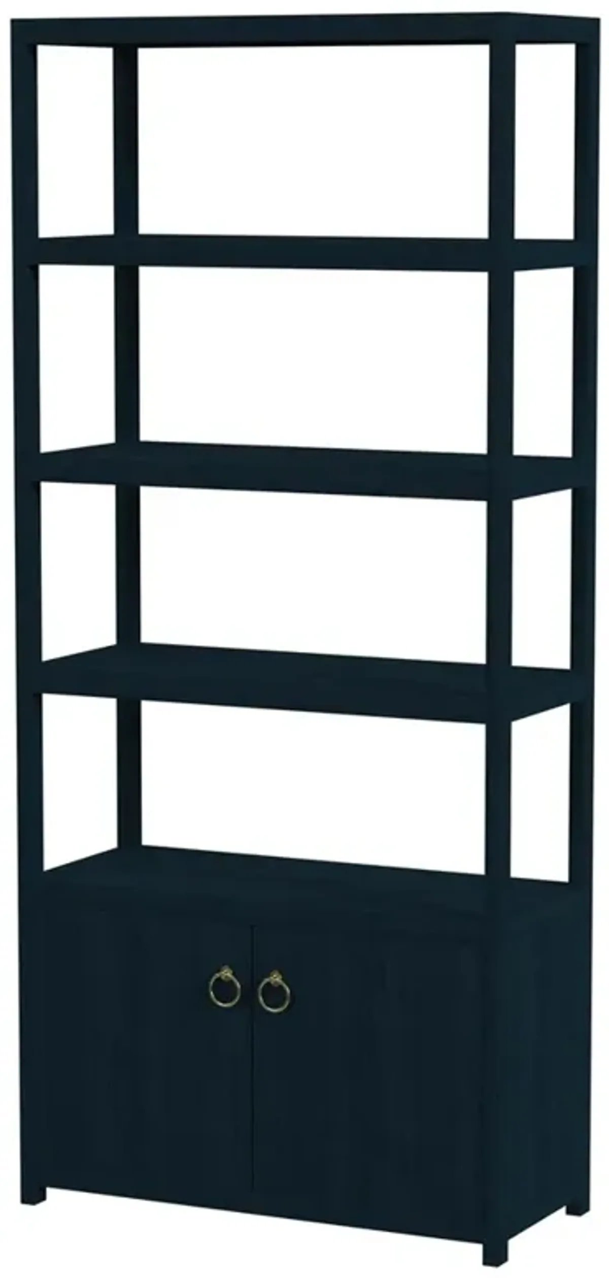Allura Modern Classic Blue Wood Etagere