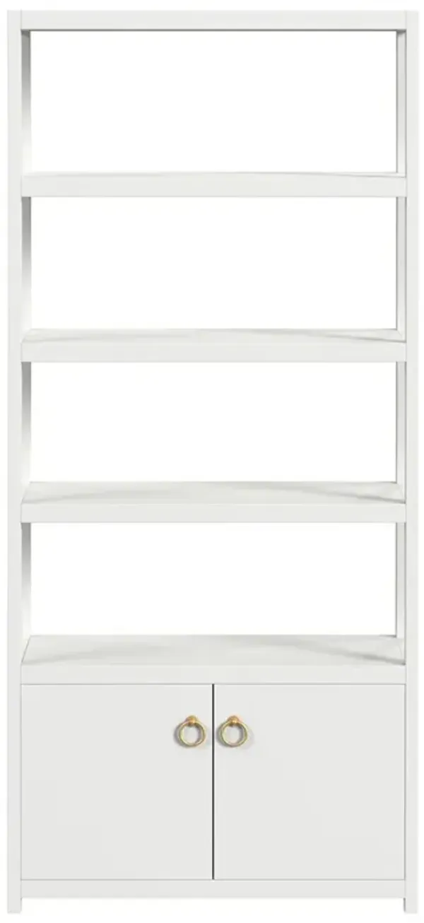 Allura Modern Classic White Wood Etagere