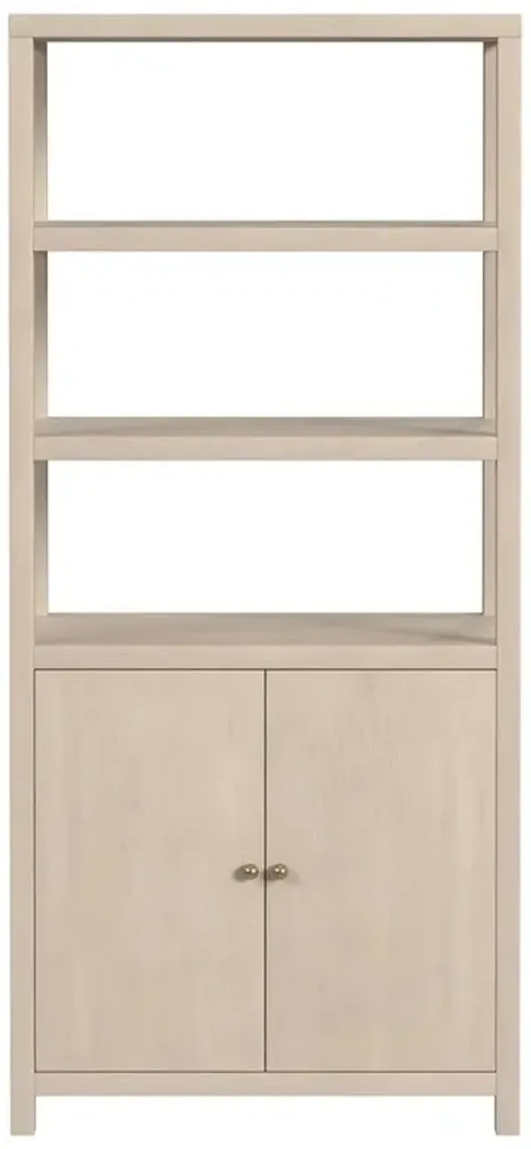 Shay Modern Classic Taupe Wood Bookcase