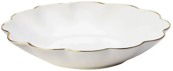 AERIN Coastal Beach White Bone China Scalloped Appetizer Plate - Set of 4