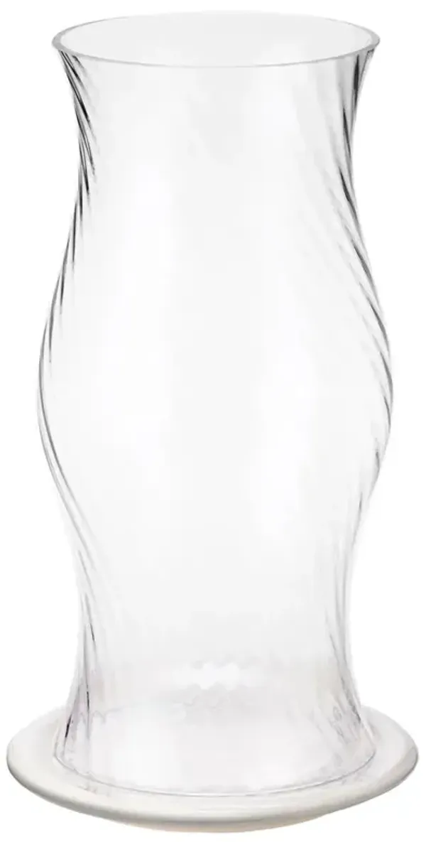 AERIN Milla Coastal Beach Glass Hurricane Fluted Candleholder - Small