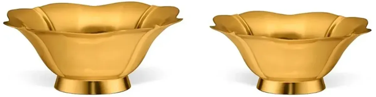 AERIN Olivia Updated Traditional Gold Brass Nesting Bowl - Set of 2