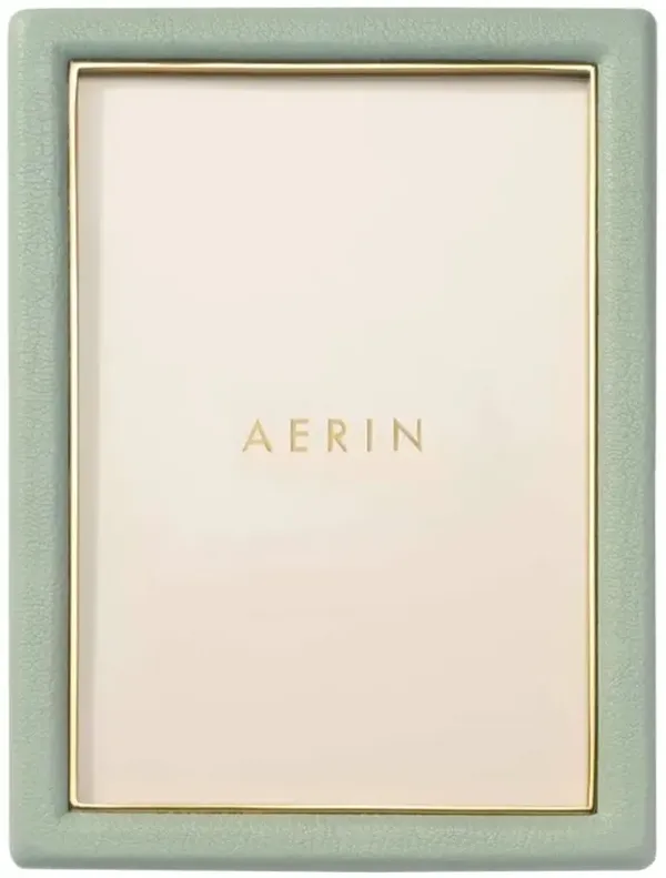 AERIN Piero Modern Classic Eucalyptus Leather Photo Frame - 5x7