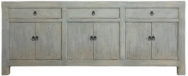 Vanya Rustic Lodge Antique Light Blue Pine Wood Sideboard