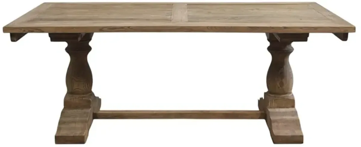 Raffiel Traditional Reclaimed Elm Rectangular Extendable Dining Table - 79-111"