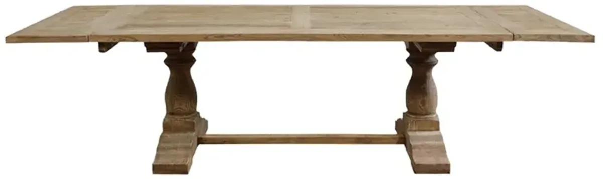 Raffiel Traditional Reclaimed Elm Rectangular Extendable Dining Table - 79-111"