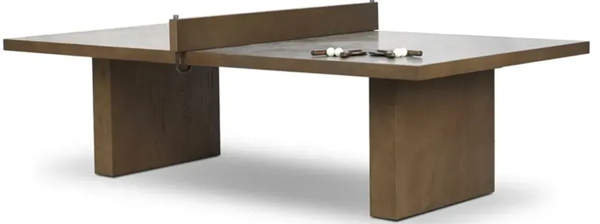 Bato Modern Classic Grey Marble Brown Oak Ping Pong Game Table