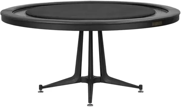 Seigfried Modern Classic Black Oak Round Poker Game Table