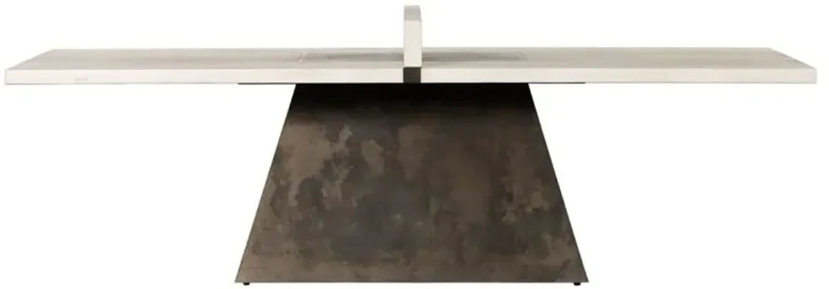 Goran Rustic Lodge Bleached Wood Ping Pong Game Table