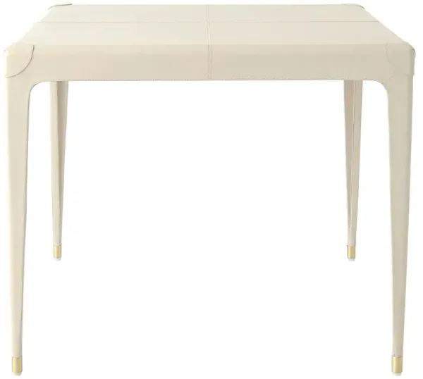 Truett Modern Classic Cream Leather Wrapped Game Table