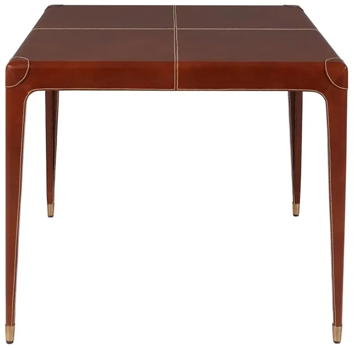 Truett Modern Classic Brown Leather Wrapped Game Table