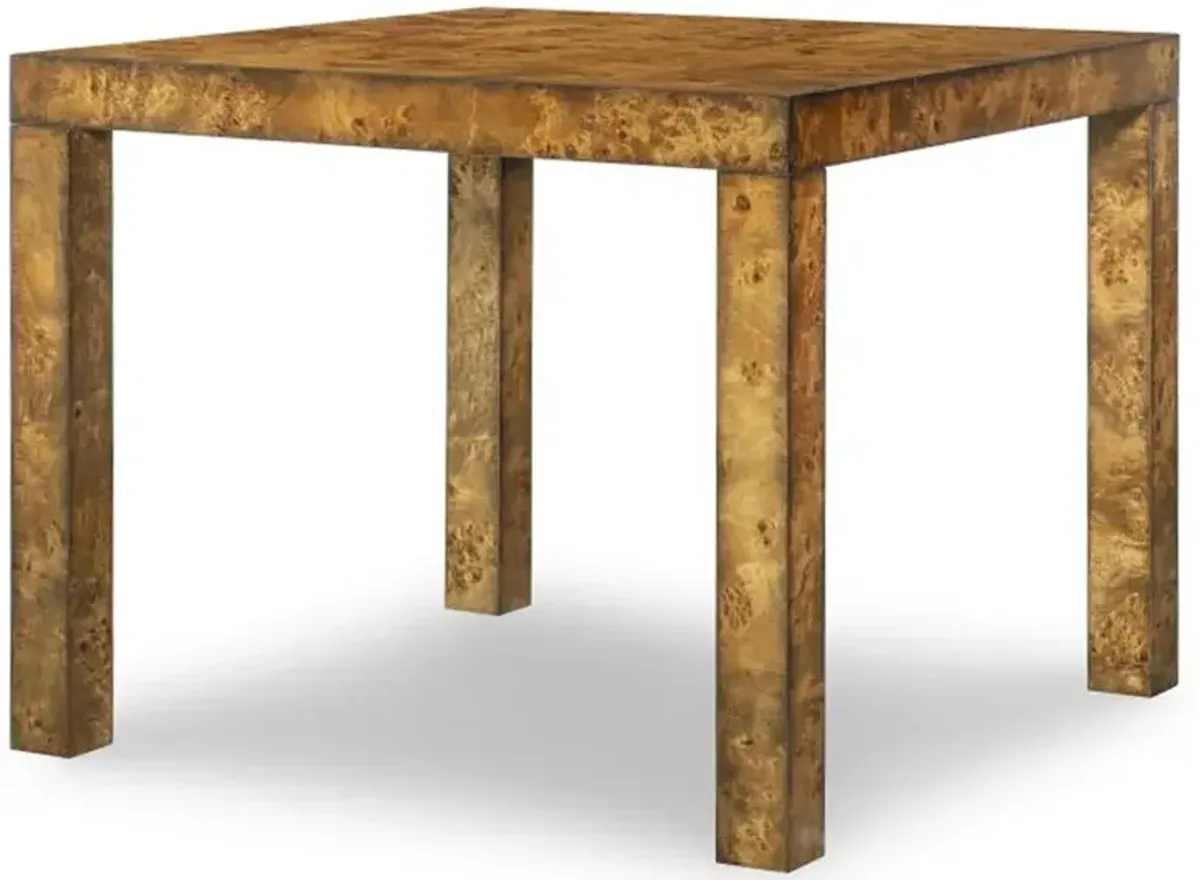 Parsons Modern Classic Brown Burl Game Table