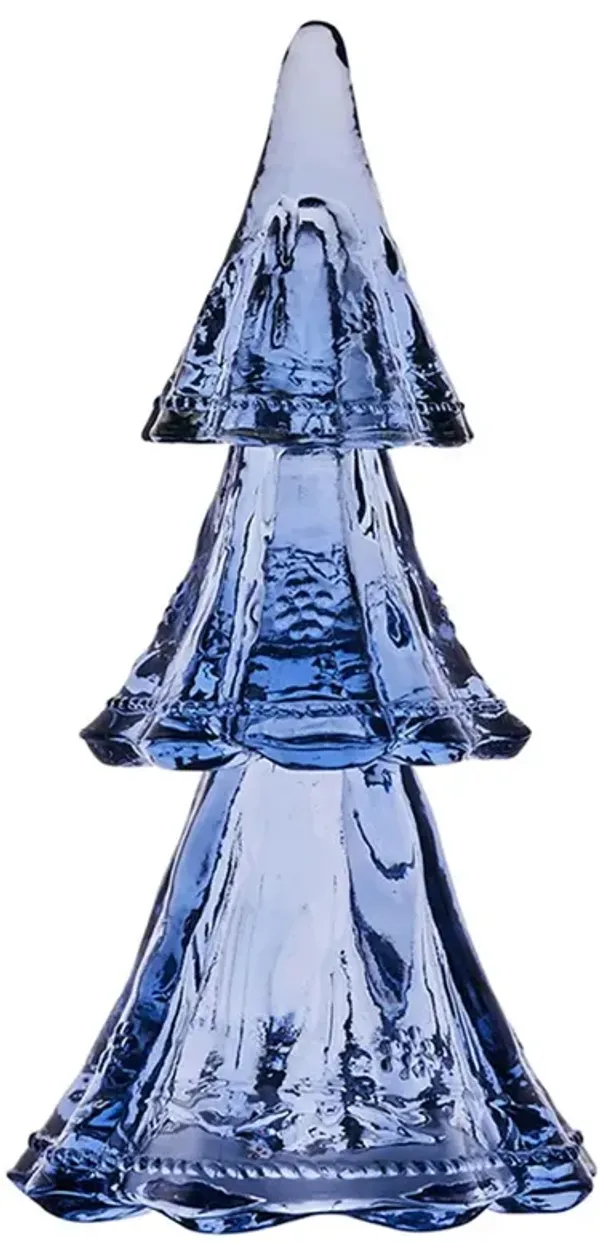Juliska Berry & Thread Modern Classic Blue 11" Glass Trees - Set of 3