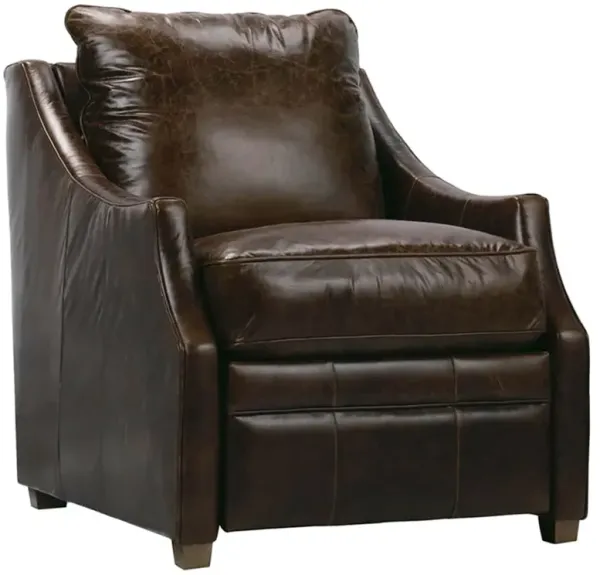 Romilly Modern Classic Tuscan Brown Leather Recliner Arm Chair