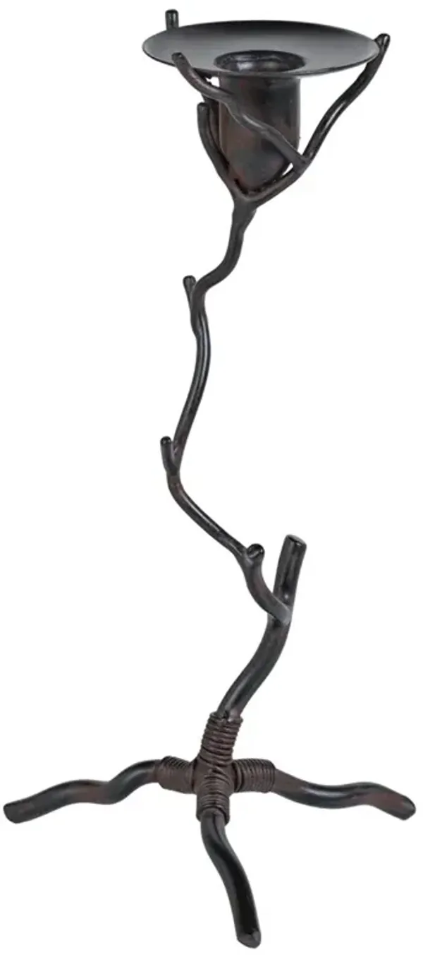 Bravien Updated Traditional Bronze Wrought Iron Twig Candleholder - Medium