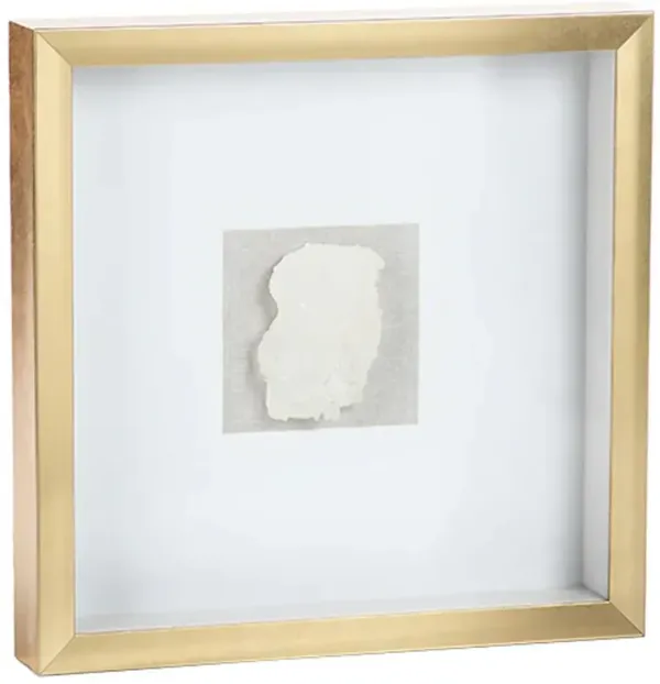 Rowan Modern Classic White Crystal Wall Art - 16x16