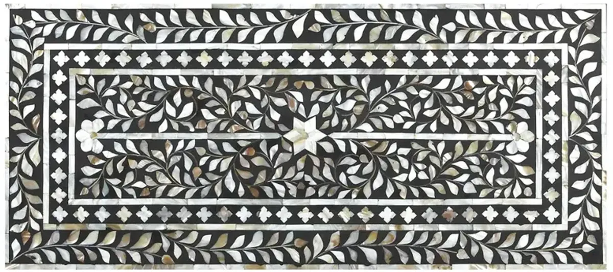 Vivianna Modern Classic Black White Mother Of Pearl Dresser