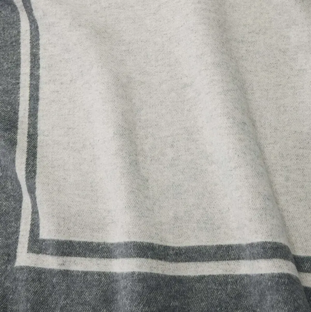 Sferra Viletta Updated Traditional Charcoal Border Cotton Throw Blanket
