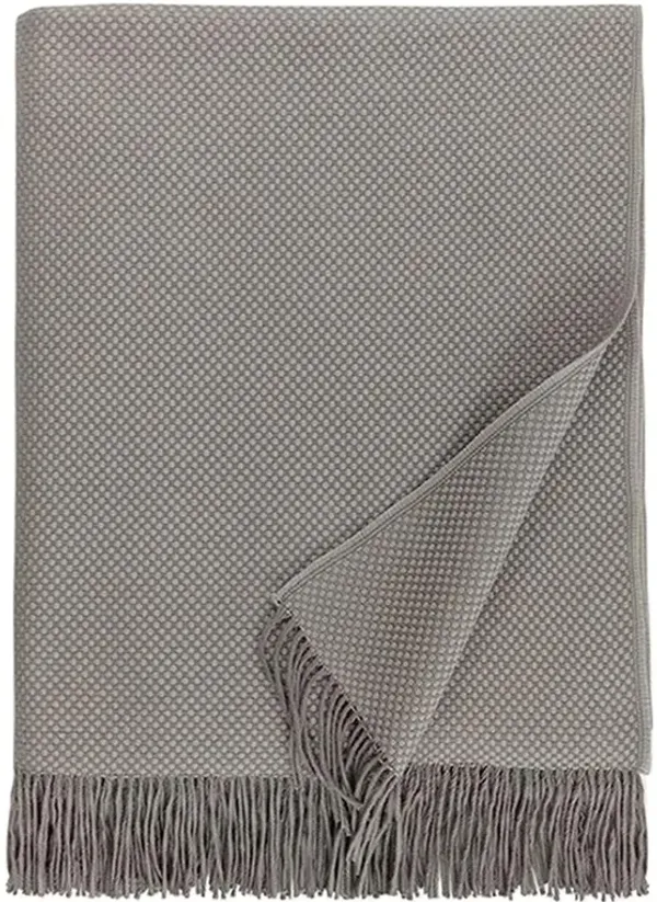 Sferra Bristol French Country Woven Grey Cotton Throw Blanket