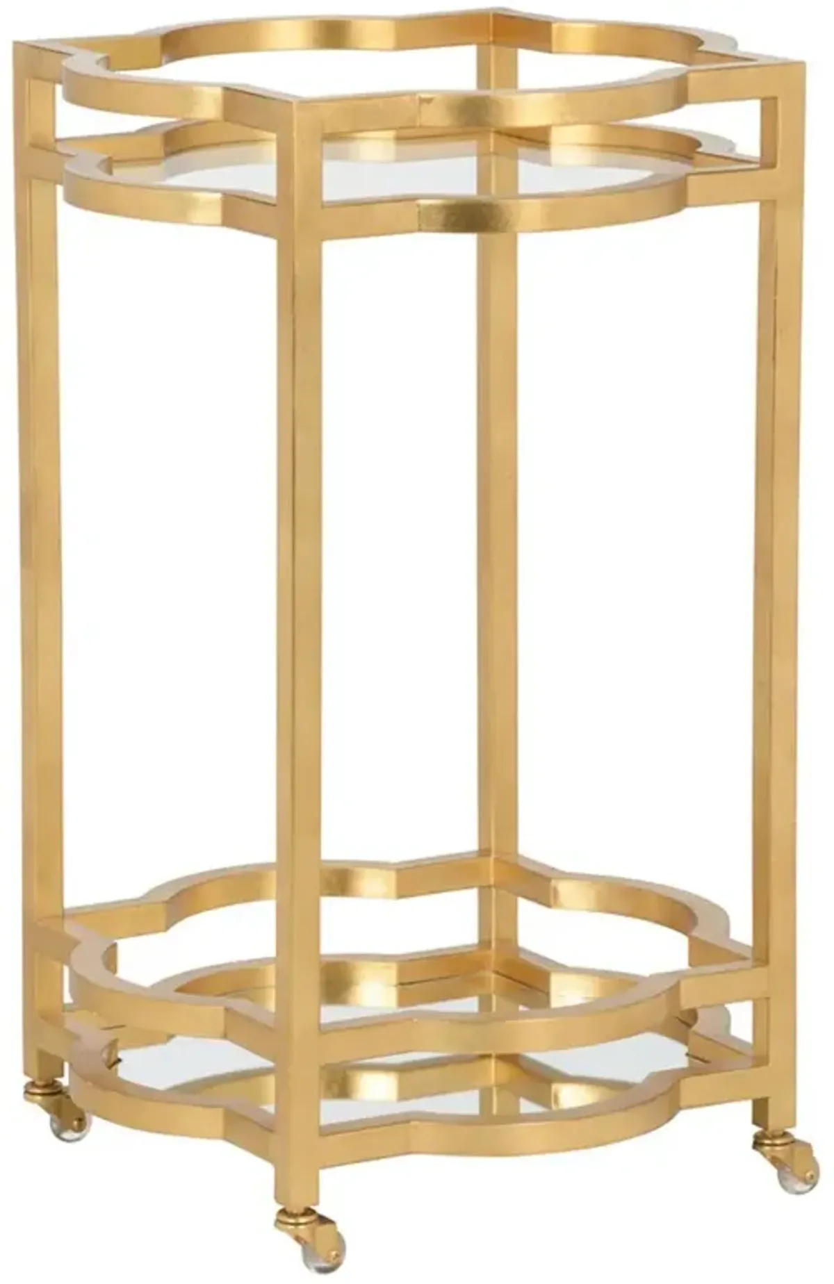 Chase Modern Classic Gold Metal Bar Cart