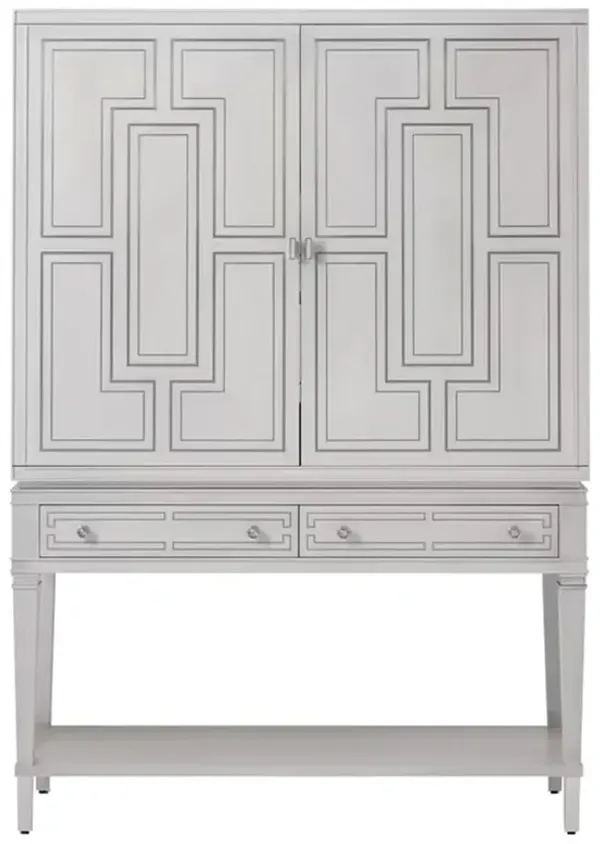 Aditya Modern Classic Cream Wood Bar Cabinet