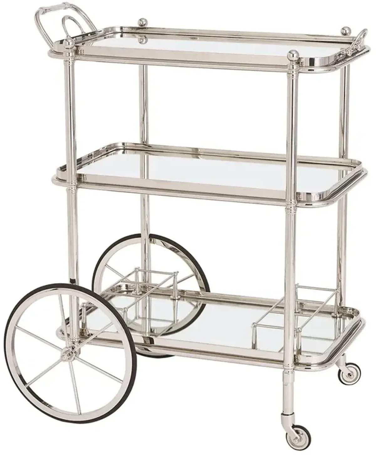 Lewis Modern Classic Nickel Bar Cart
