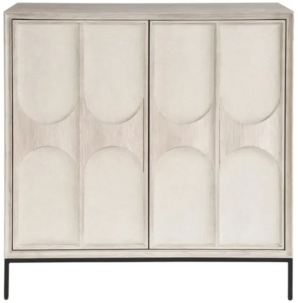 Ollie Modern Classic Grey Oak Wood Bar Cabinet