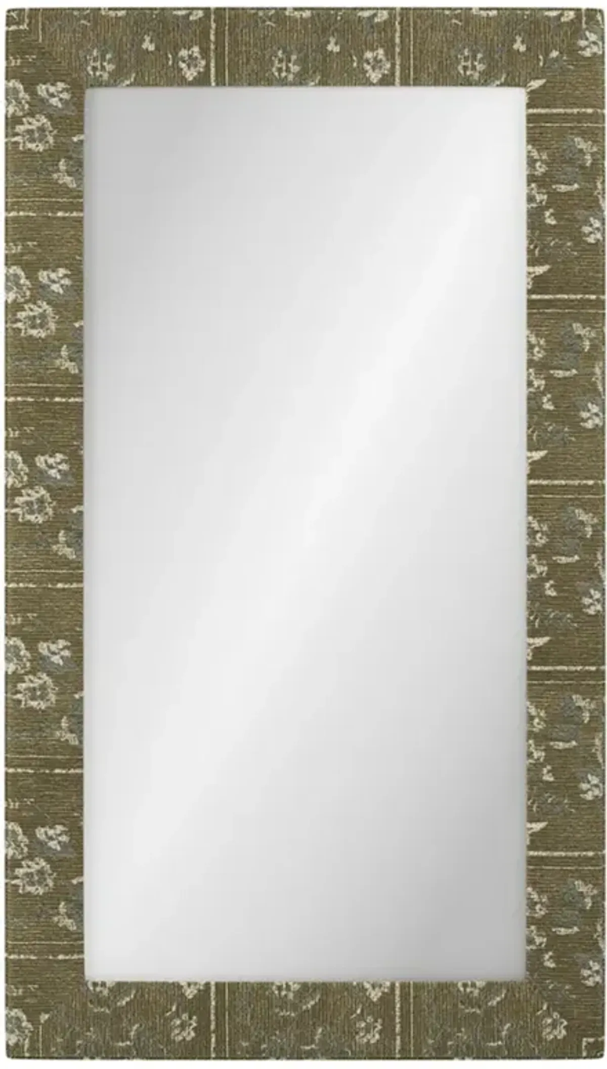 Cisco Home Isabel Traditional Foret Green Upholstered Floor Mirror