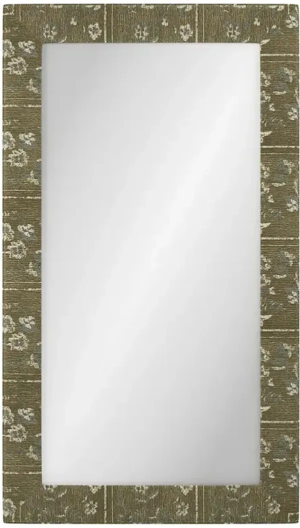 Cisco Home Isabel Traditional Foret Green Upholstered Floor Mirror