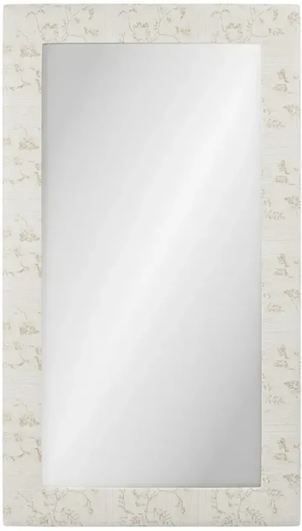 Cisco Home Isabel Traditional Foret Ivory Upholstered Floor Mirror