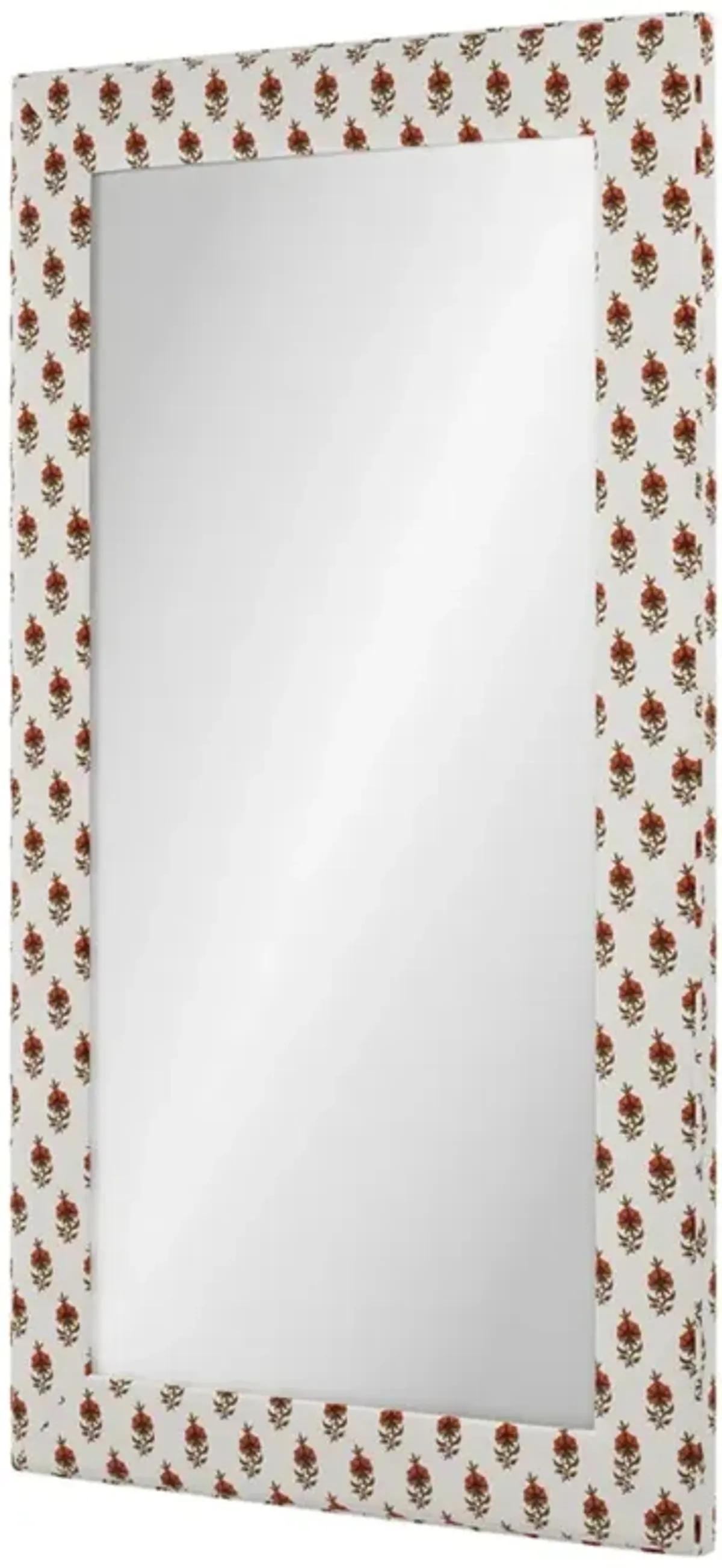 Cisco Home Isabel Traditional Red Floral Upholstered Floor Mirror