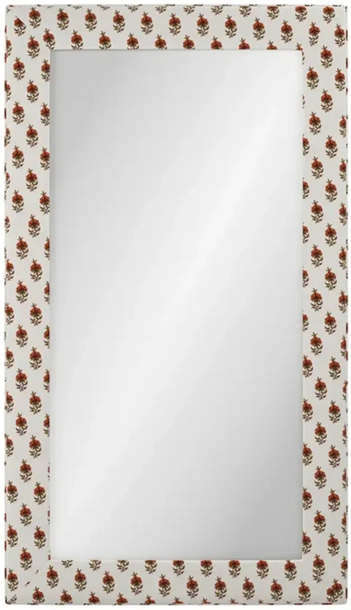 Cisco Home Isabel Traditional Red Floral Upholstered Floor Mirror