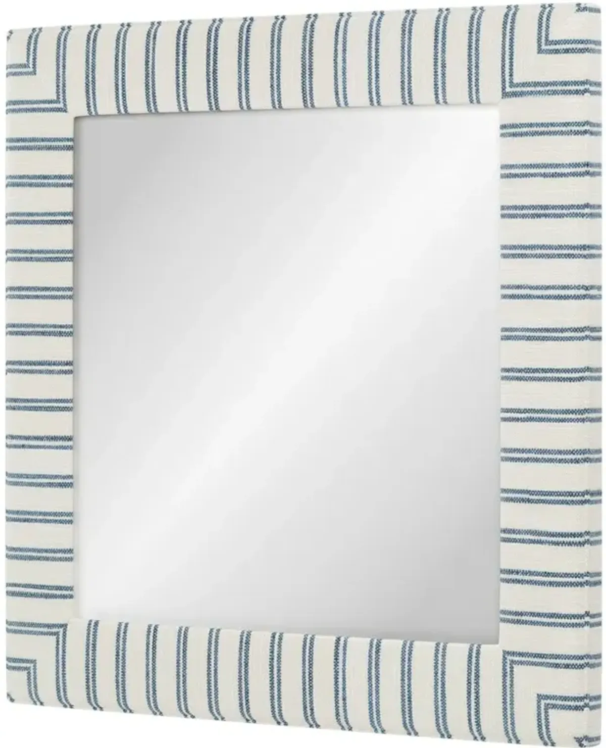 Cisco Home Isabel Traditional Blue Striped Upholstered Wall Mirror