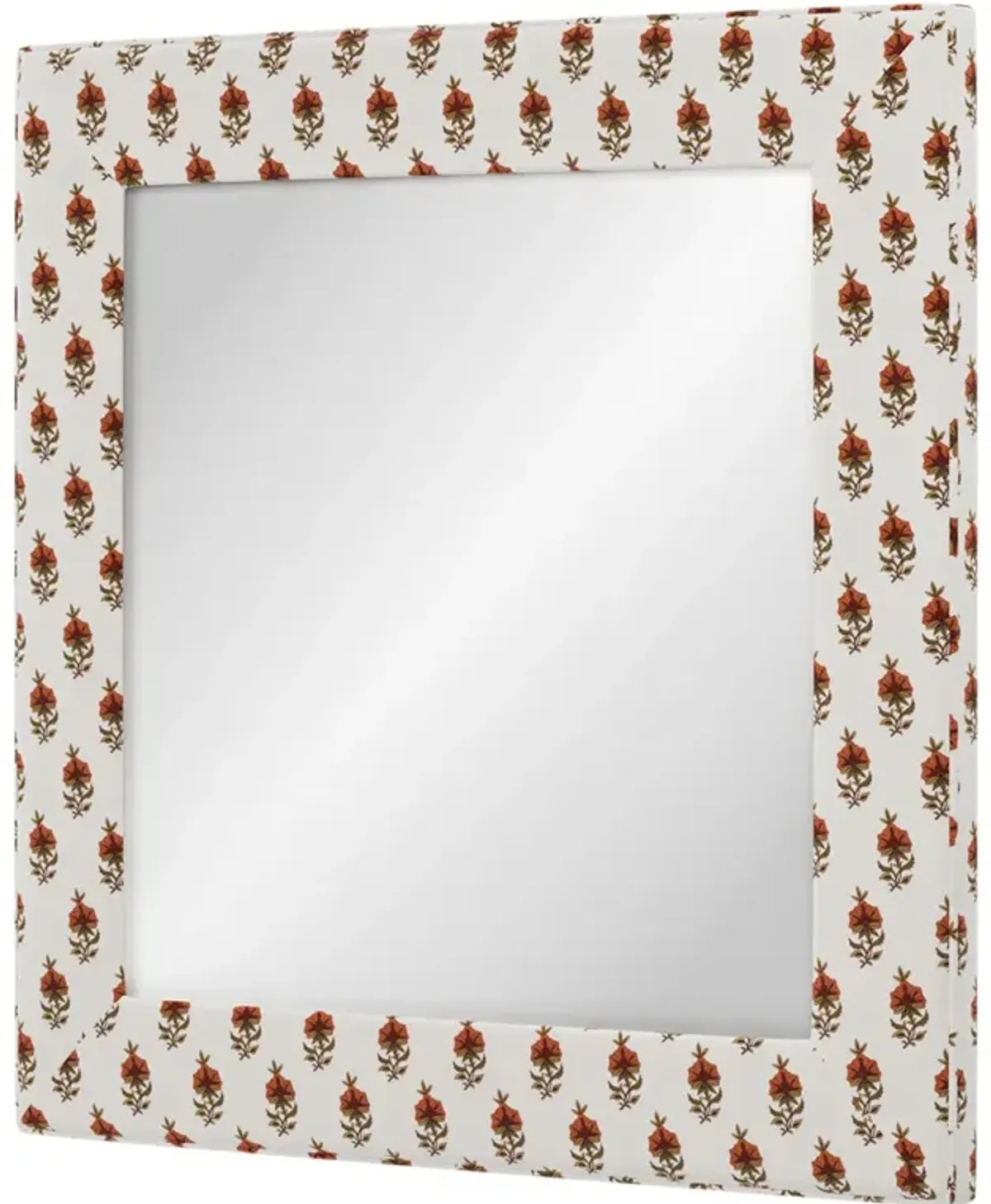 Cisco Home Isabel Traditional Red Floral Upholstered Wall Mirror