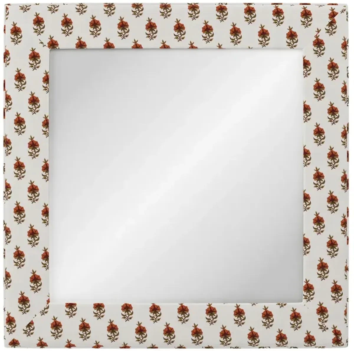 Cisco Home Isabel Traditional Red Floral Upholstered Wall Mirror