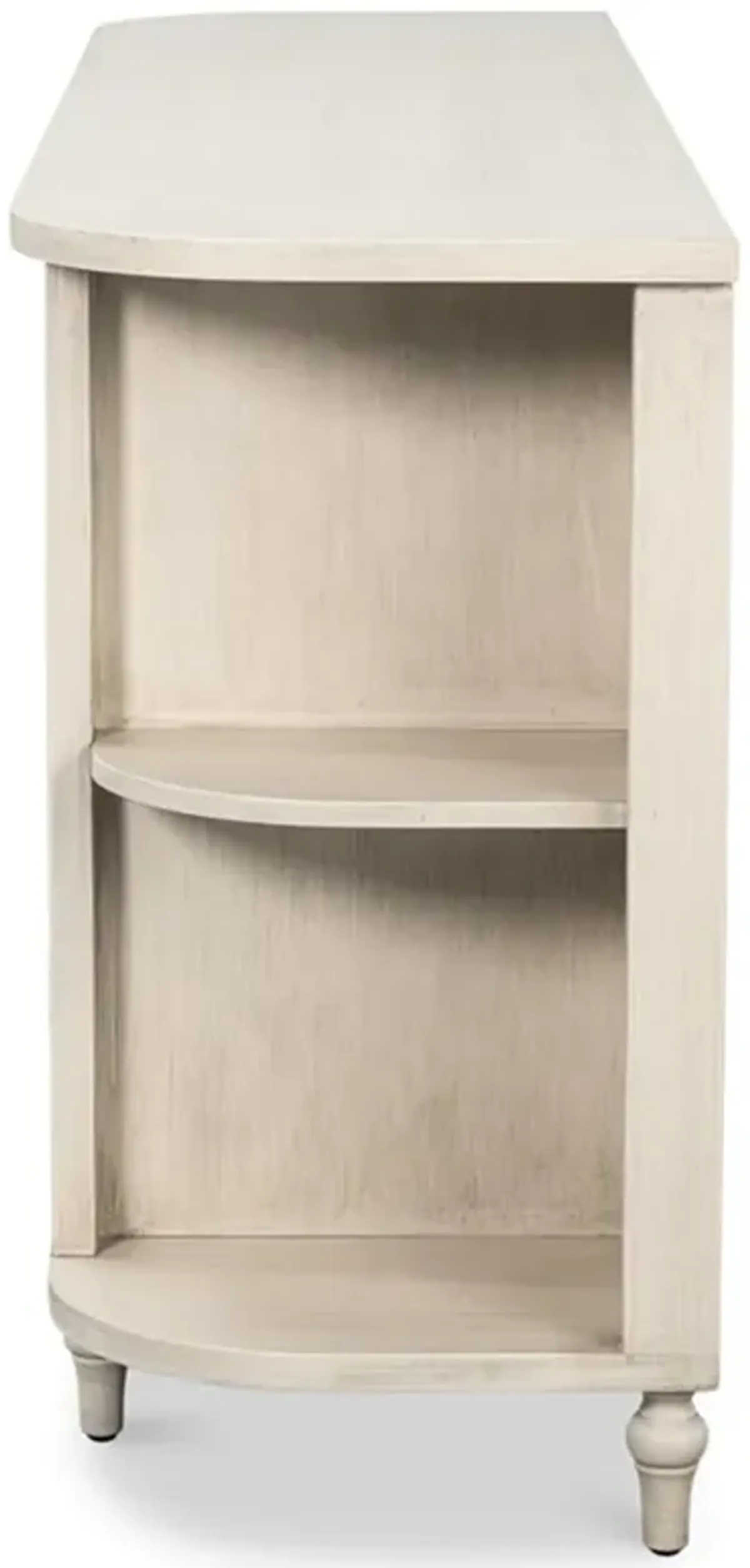 Urselle Coastal Beach Woven Cane White Wood Sideboard