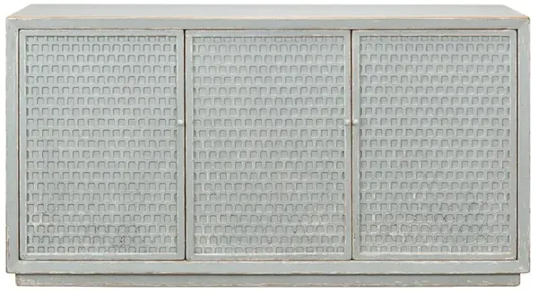 Phyrren Coastal Beach Light Blue Reclaimed Wood Sideboard