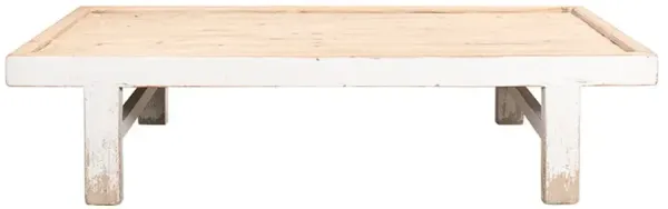 Viel Modern Classic Antique White Wood Rectangular Coffee Table