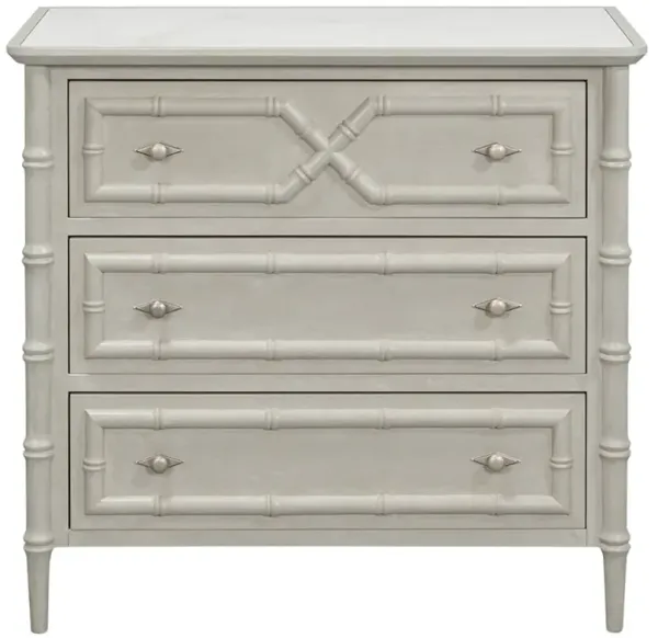 Olyra Modern Classic White Porcelain Wood Bachelor Chest