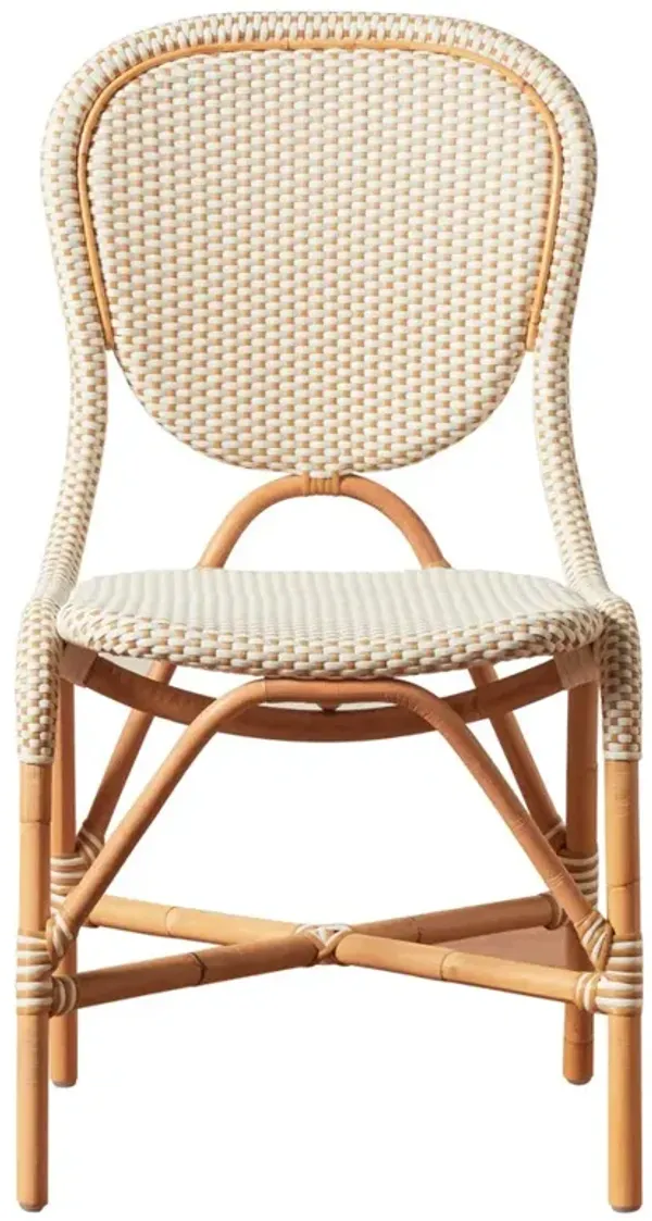 Portia Coastal Beach Natural Rattan Woven Wicker Outdoor Dining Chair