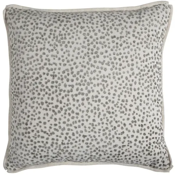 Lizette Modern Classic Light Grey Textured Throw Pillow - 20x20