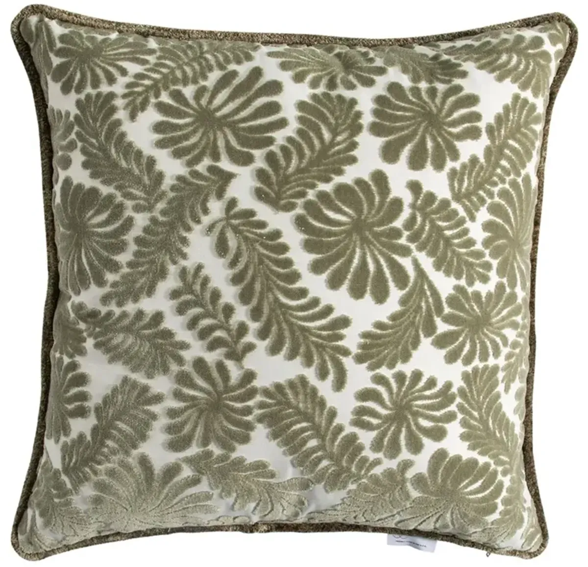 Rebecca Updated Traditional Moss Velvet Throw Pillow - 20x20